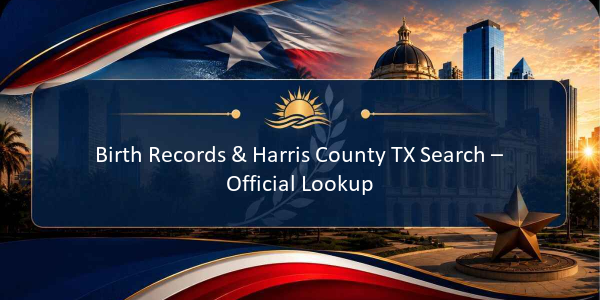 Birth Records & Harris County TX Search – Official Lookup